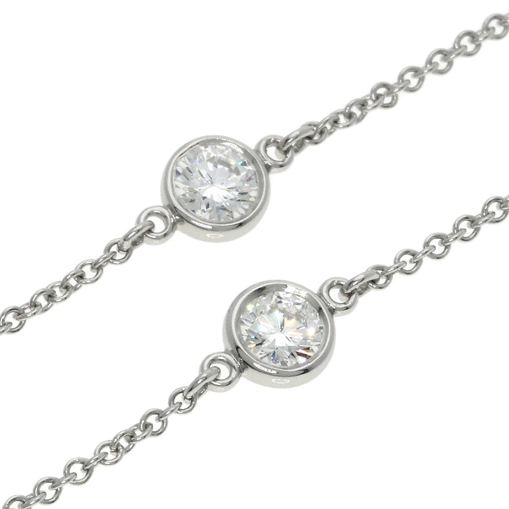 Tiffany Co Elsa Peretti Diamonds By The Yard Necklace Platinum Silver